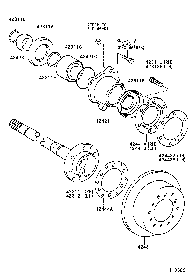  LAND CRUISER S T H T |  REAR AXLE SHAFT HUB