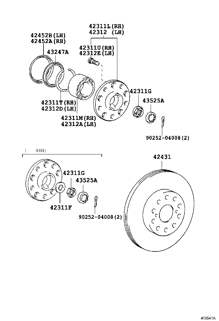  MR2 |  REAR AXLE SHAFT HUB