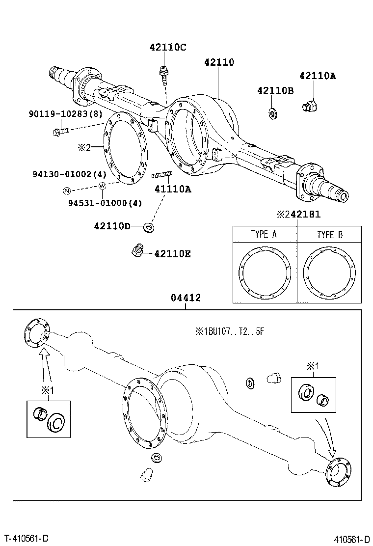  DYNA 200 TOYOACE G25 |  REAR AXLE HOUSING DIFFERENTIAL