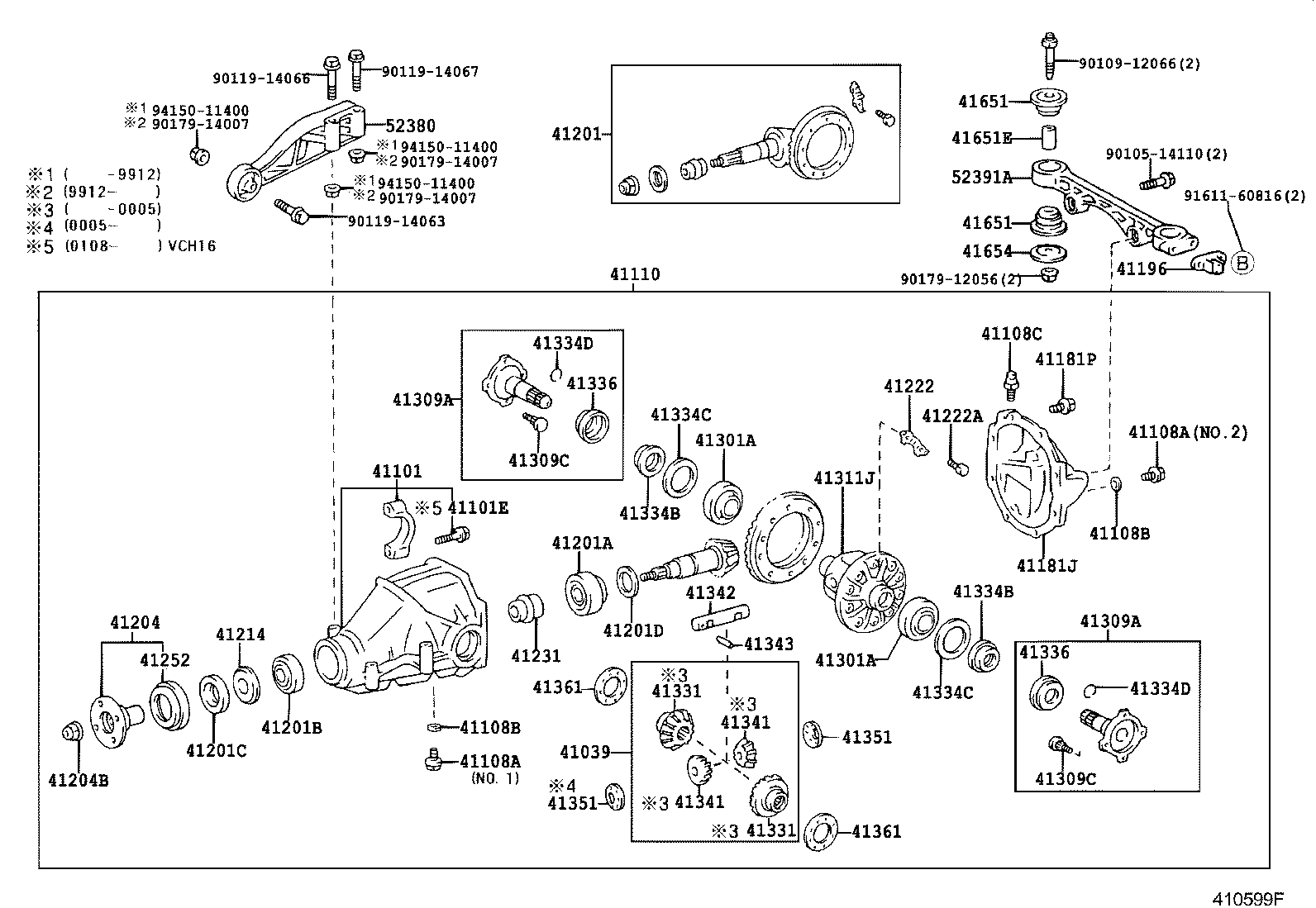  GRANVIA GRAND HIACE |  REAR AXLE HOUSING DIFFERENTIAL