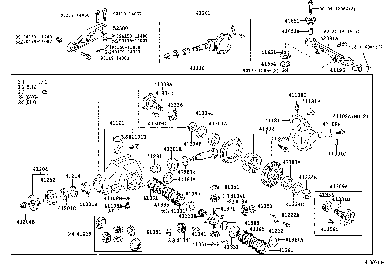  GRANVIA GRAND HIACE |  REAR AXLE HOUSING DIFFERENTIAL