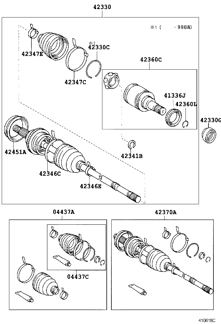  CALDINA |  REAR AXLE SHAFT HUB