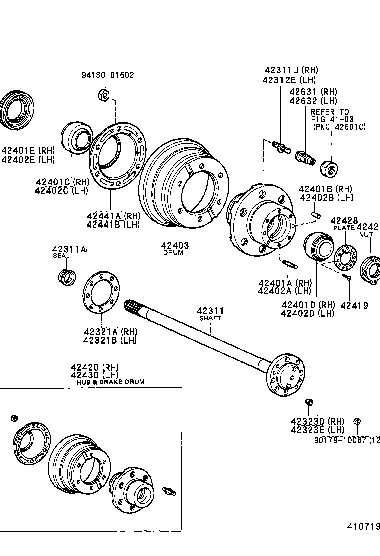  QUICK DELIVERY |  REAR AXLE SHAFT HUB