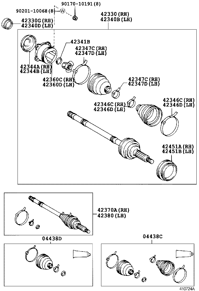  RAV4 |  REAR AXLE SHAFT HUB