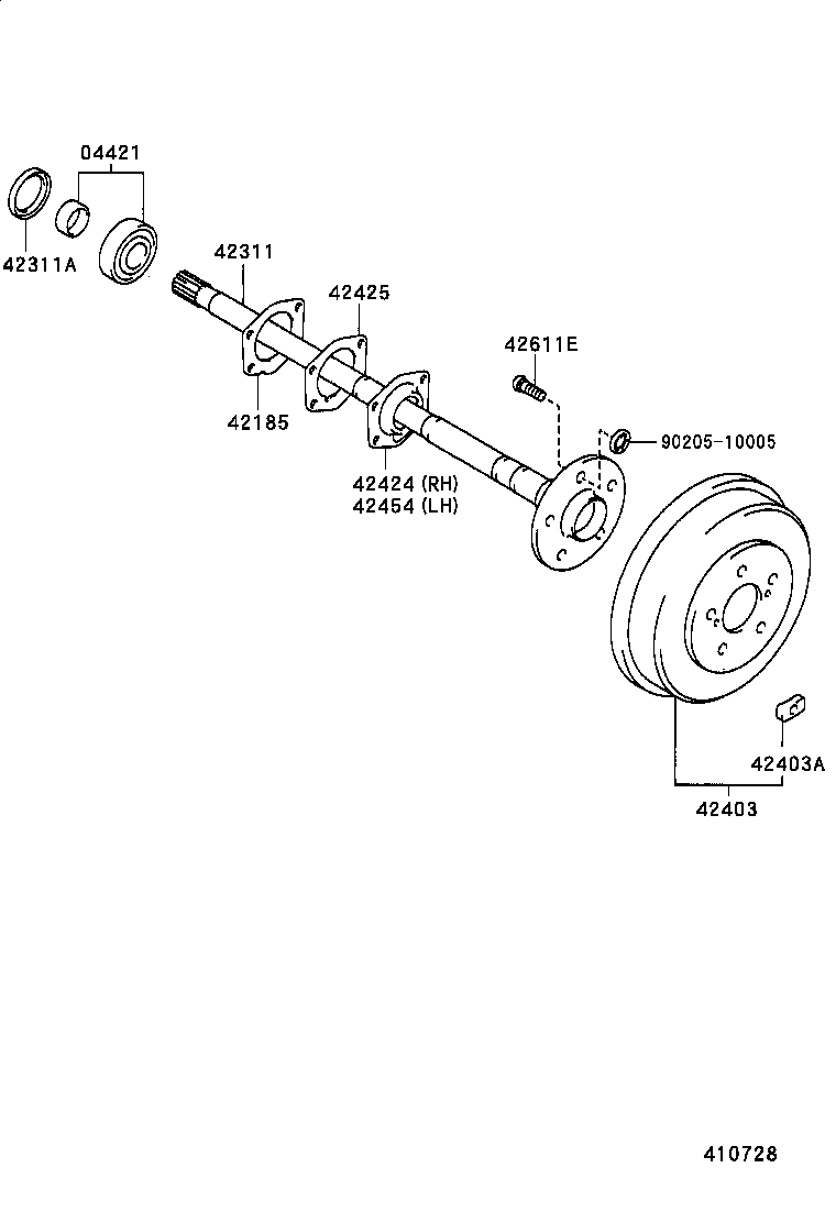 CROWN | REAR AXLE SHAFT HUB