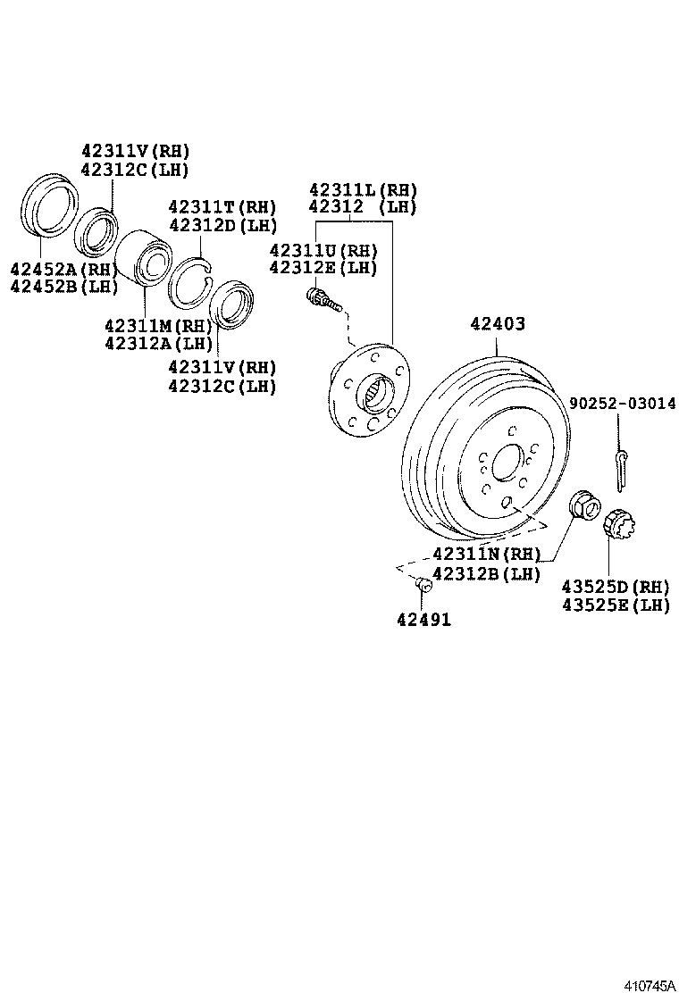  CALDINA |  REAR AXLE SHAFT HUB