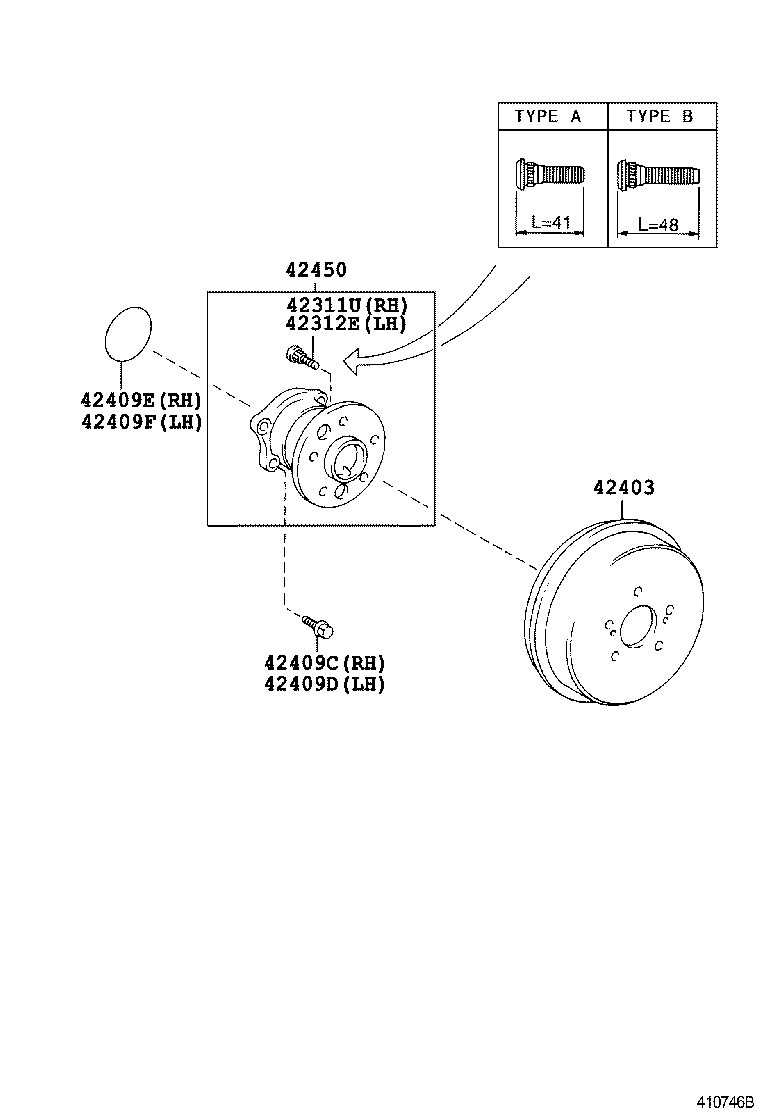  CALDINA |  REAR AXLE SHAFT HUB