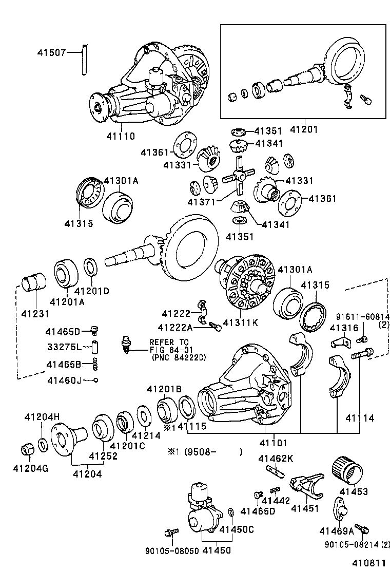  LAND CRUISER S T H T |  REAR AXLE HOUSING DIFFERENTIAL