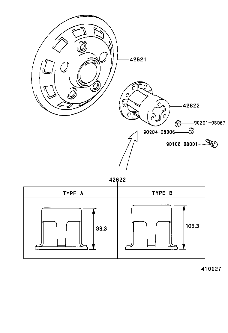  DYNA 200 TOYOACE G25 |  DISC WHEEL WHEEL CAP