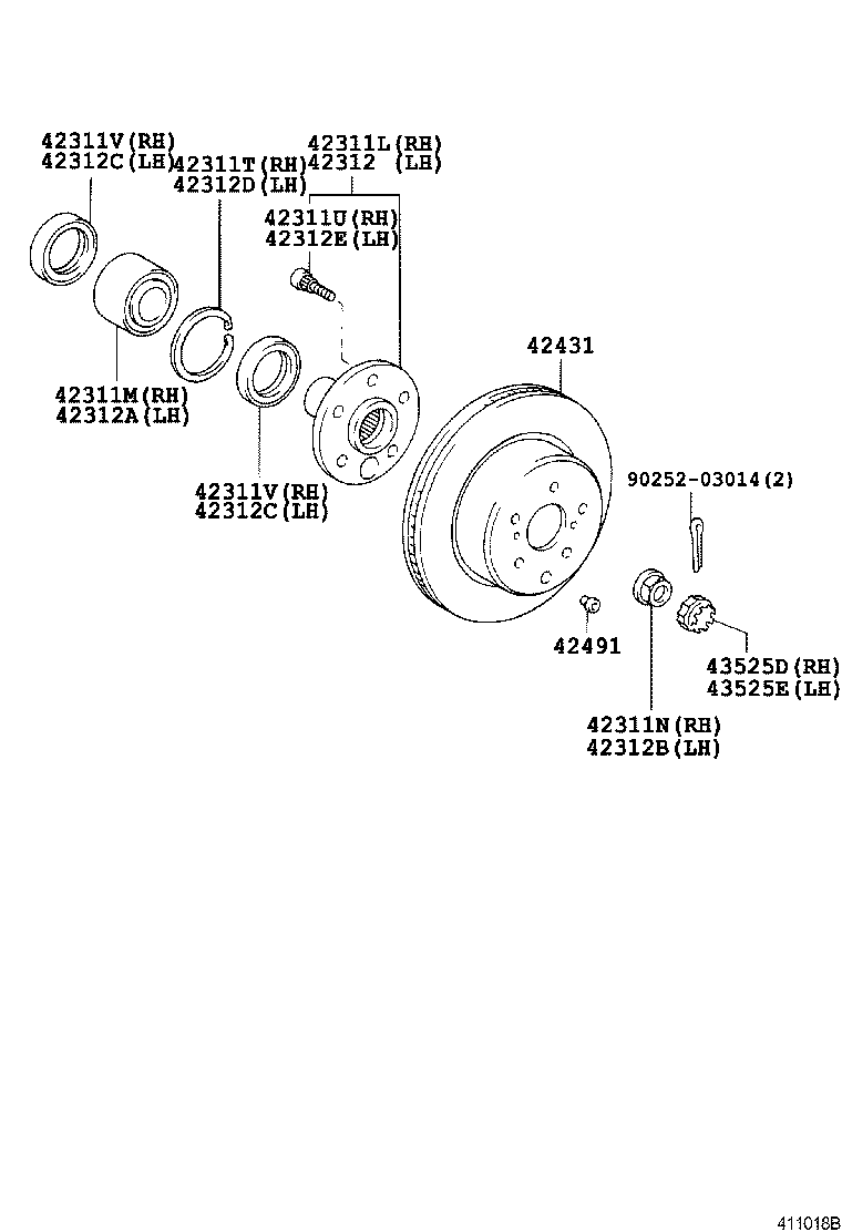  CALDINA |  REAR AXLE SHAFT HUB