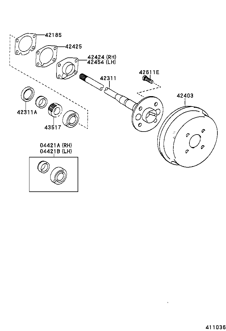  FUN CARGO |  REAR AXLE SHAFT HUB