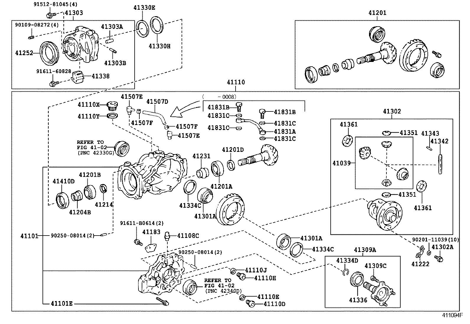  ESTIMA T L |  REAR AXLE HOUSING DIFFERENTIAL