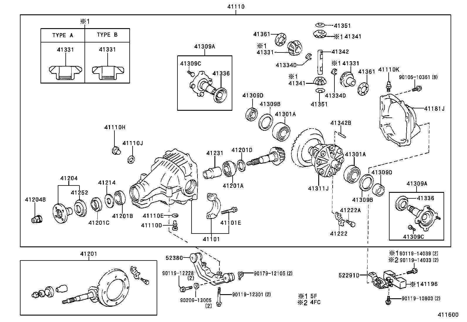 SPRINTER CARIB |  REAR AXLE HOUSING DIFFERENTIAL