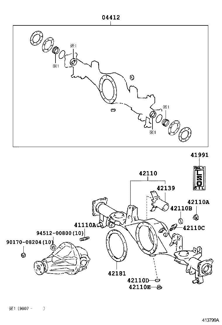  HILUX SURF |  REAR AXLE HOUSING DIFFERENTIAL