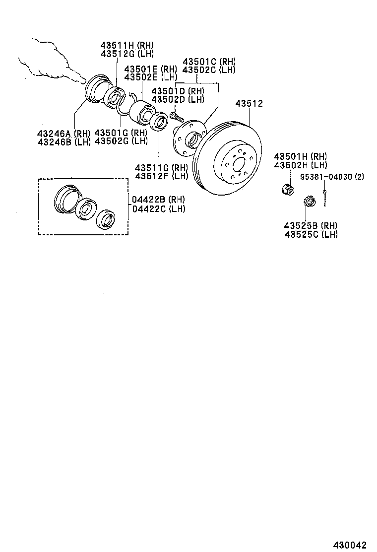  CARINA FF |  FRONT AXLE HUB