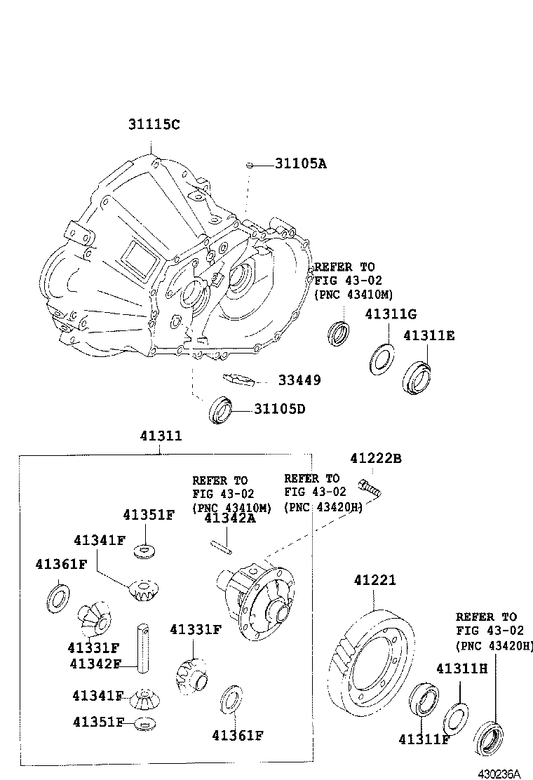  CALDINA |  FRONT AXLE HOUSING DIFFERENTIAL