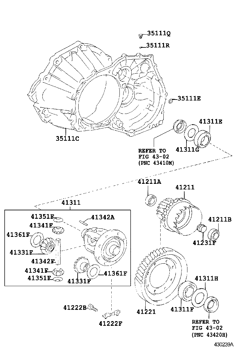 CALDINA | FRONT AXLE HOUSING DIFFERENTIAL