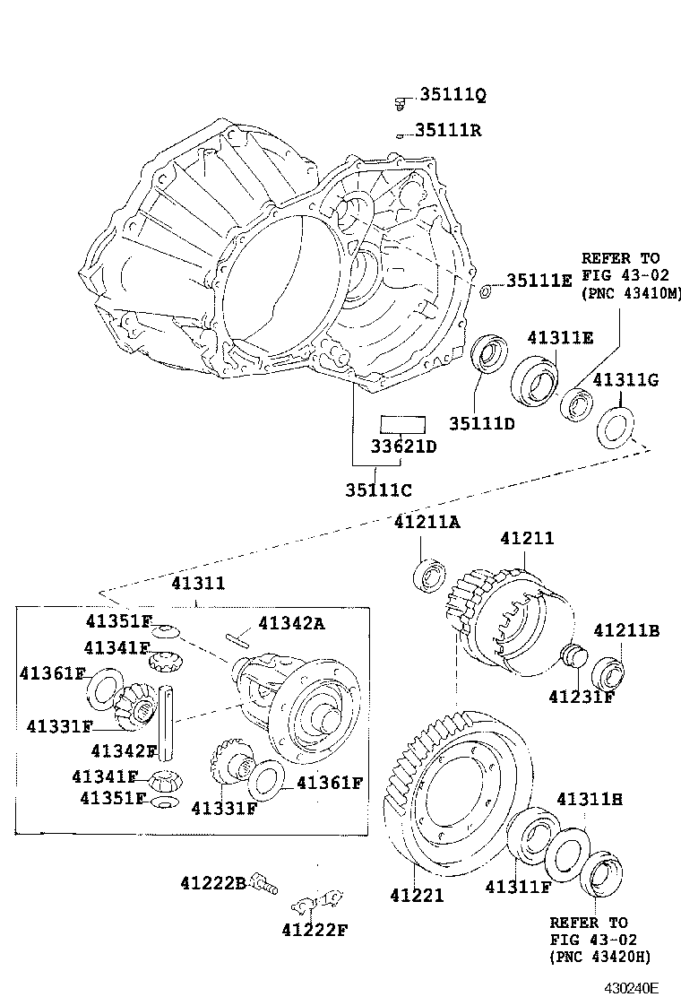  CALDINA |  FRONT AXLE HOUSING DIFFERENTIAL