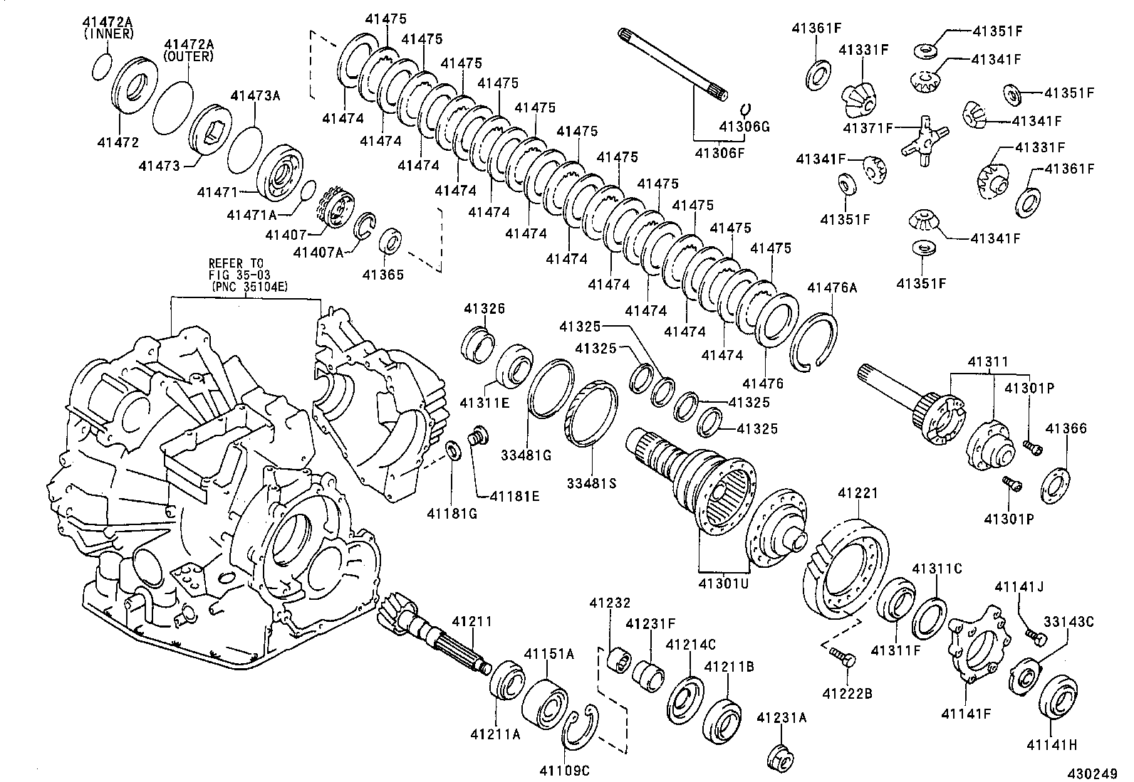  CARINA ED |  FRONT AXLE HOUSING DIFFERENTIAL