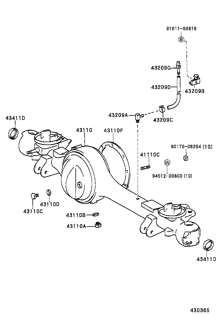  LAND CRUISER S T H T |  FRONT AXLE HOUSING DIFFERENTIAL
