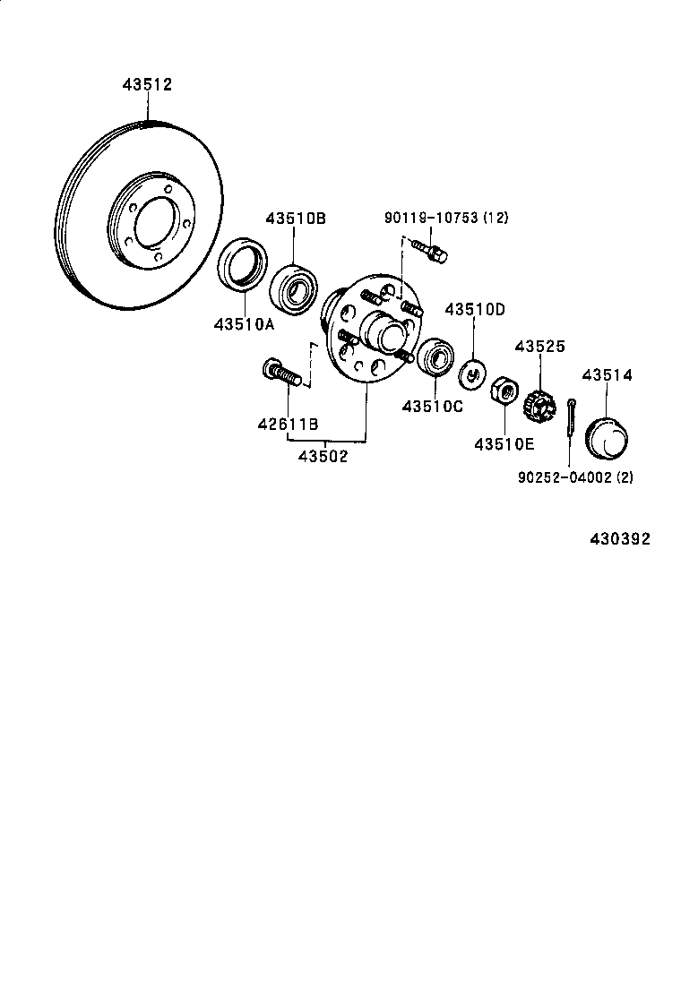  GRANVIA GRAND HIACE |  FRONT AXLE HUB