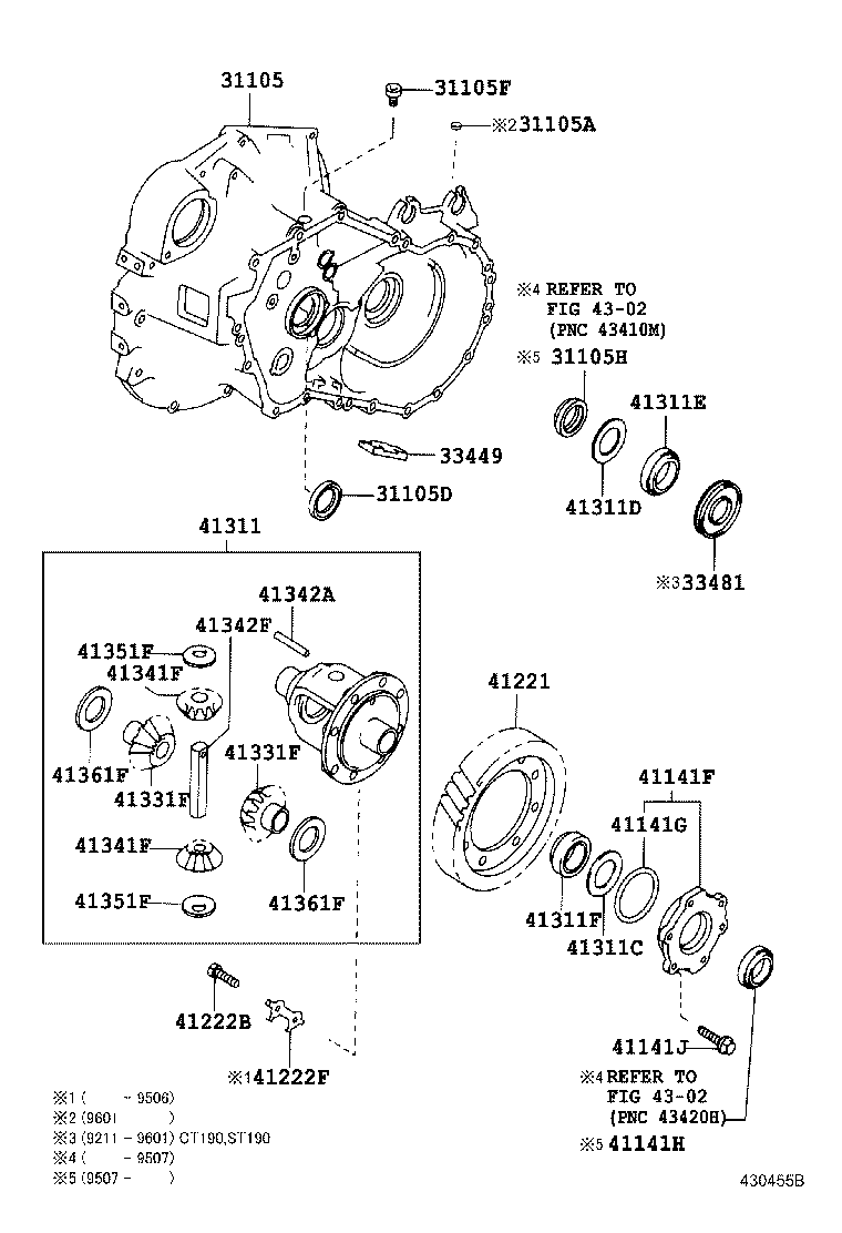 CALDINA | FRONT AXLE HOUSING DIFFERENTIAL