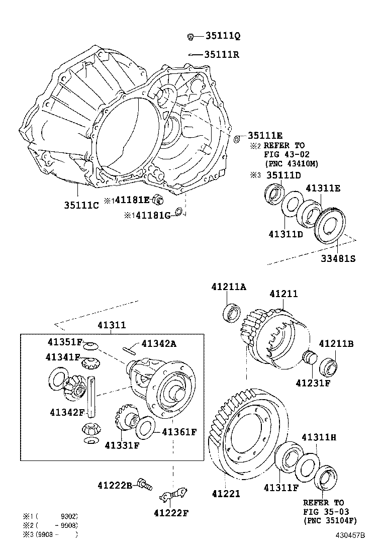  CALDINA |  FRONT AXLE HOUSING DIFFERENTIAL