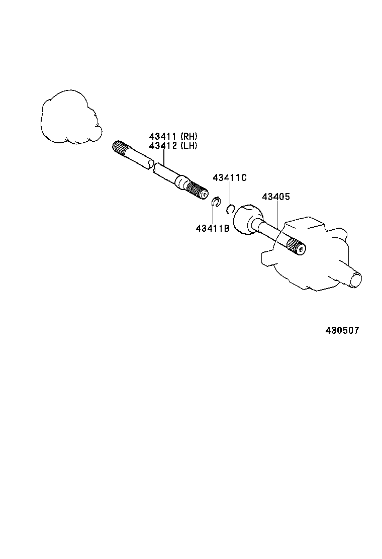  LAND CRUISER S T H T |  FRONT DRIVE SHAFT