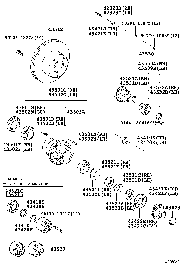  LAND CRUISER S T H T |  FRONT AXLE HUB