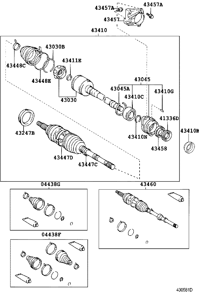  CALDINA |  FRONT DRIVE SHAFT