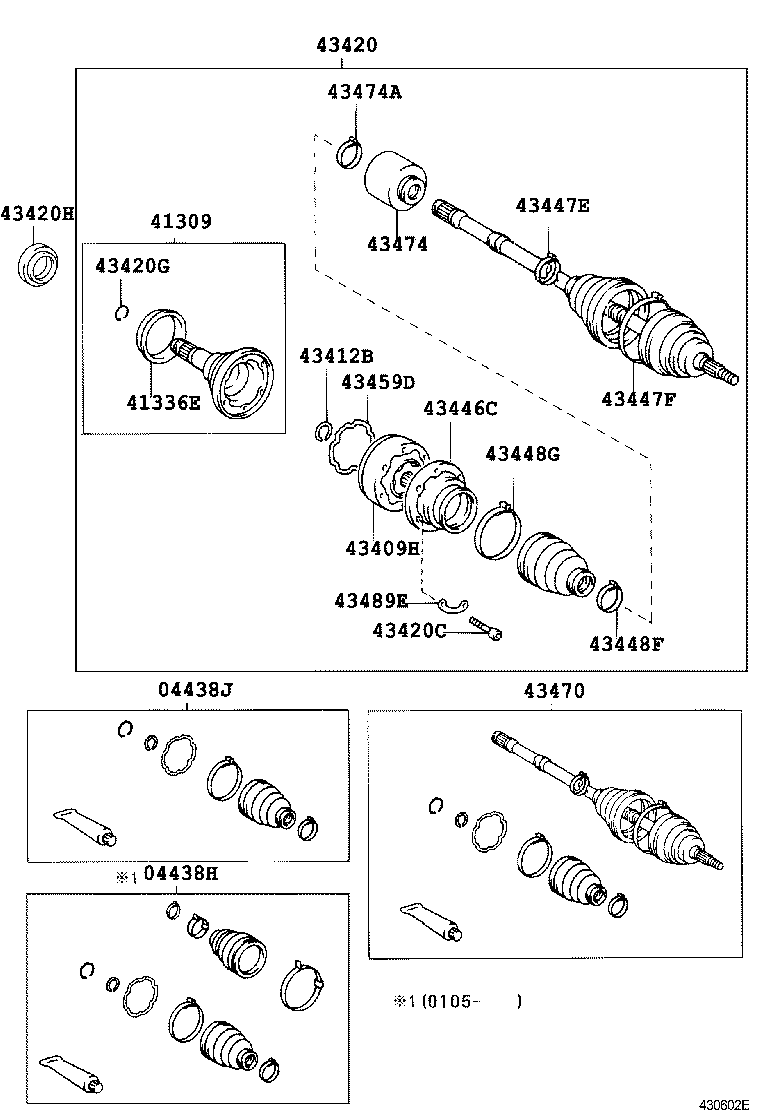  ESTIMA T L |  FRONT DRIVE SHAFT