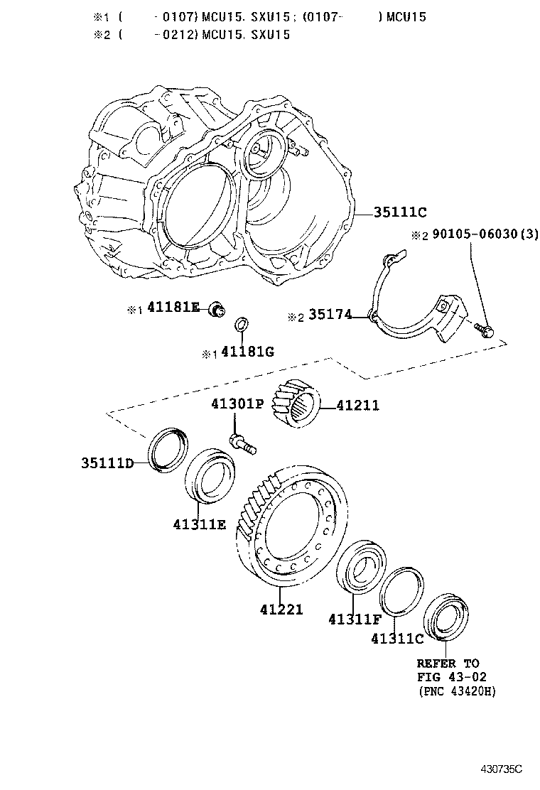  HARRIER |  FRONT AXLE HOUSING DIFFERENTIAL