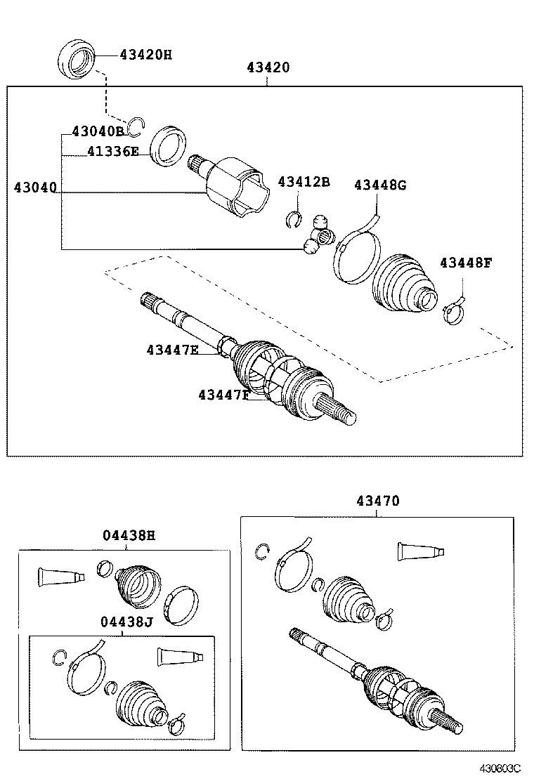  PLATZ |  FRONT DRIVE SHAFT