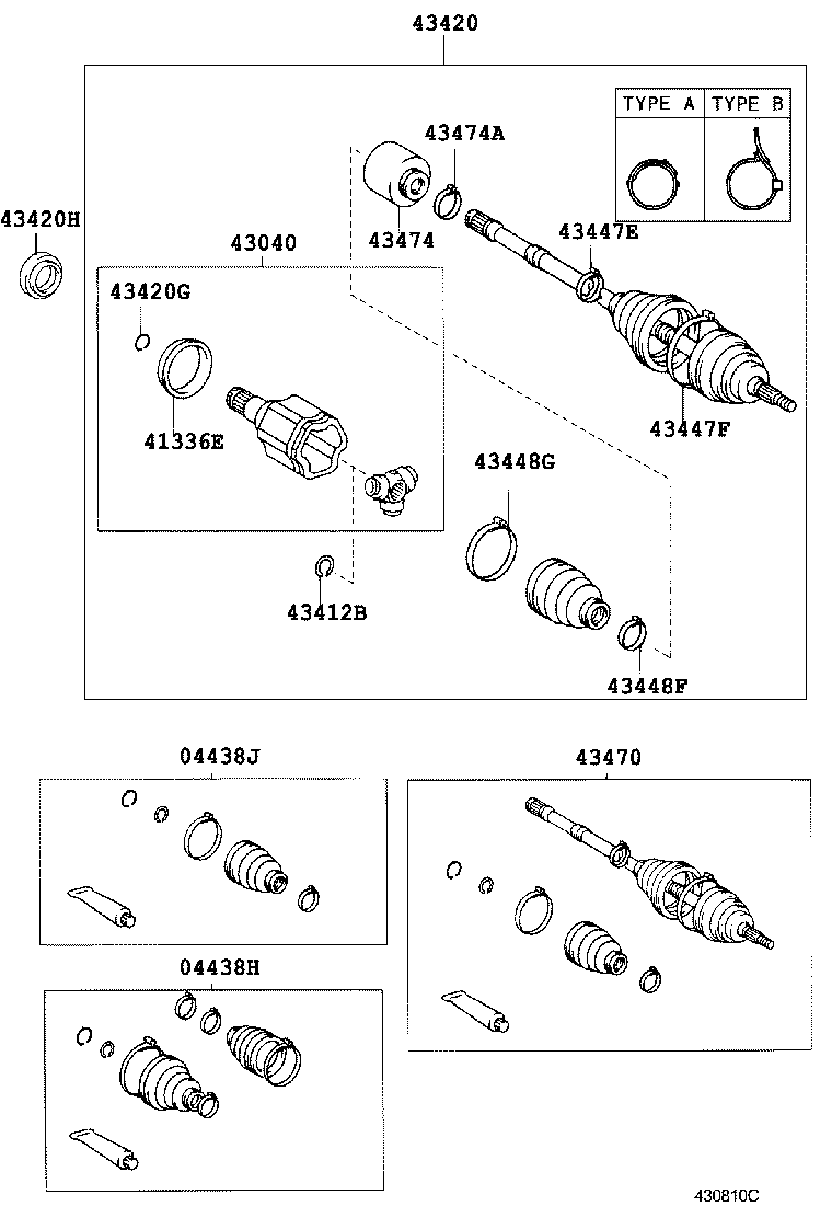  ESTIMA T L |  FRONT DRIVE SHAFT