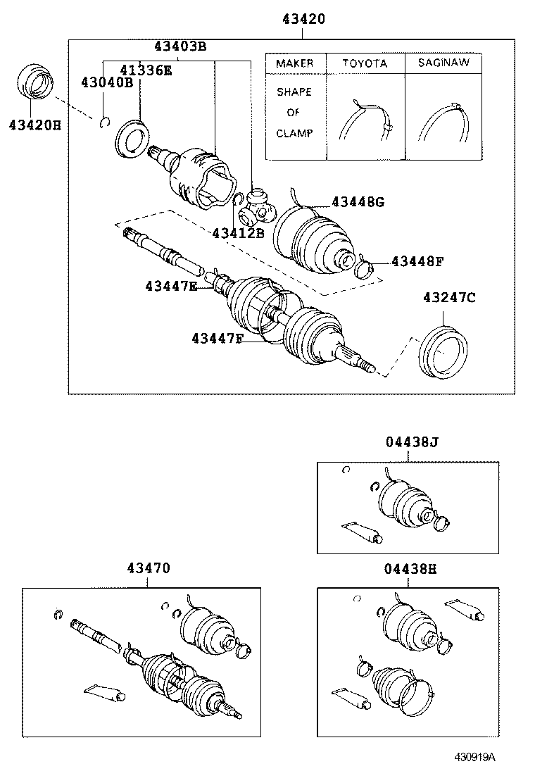  SPRINTER CARIB |  FRONT DRIVE SHAFT