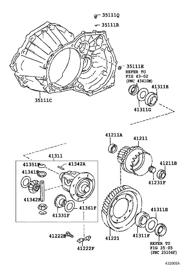 CALDINA |  FRONT AXLE HOUSING DIFFERENTIAL