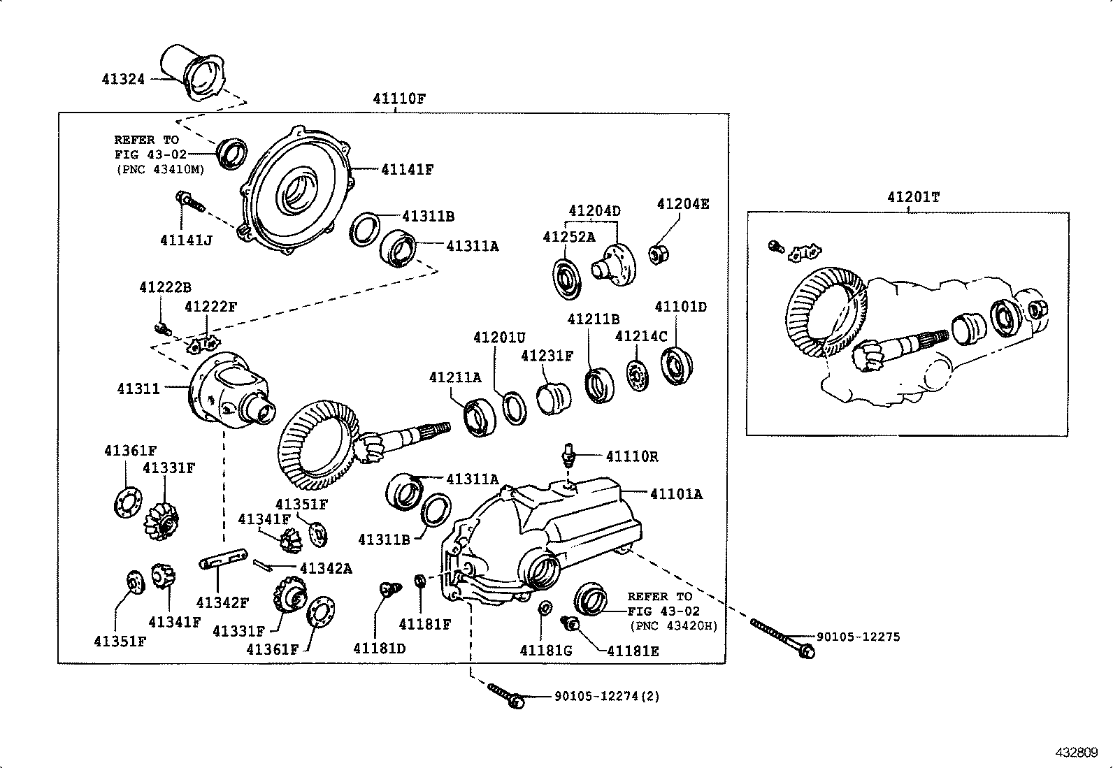  CROWN CROWN MAJESTA |  FRONT AXLE HOUSING DIFFERENTIAL