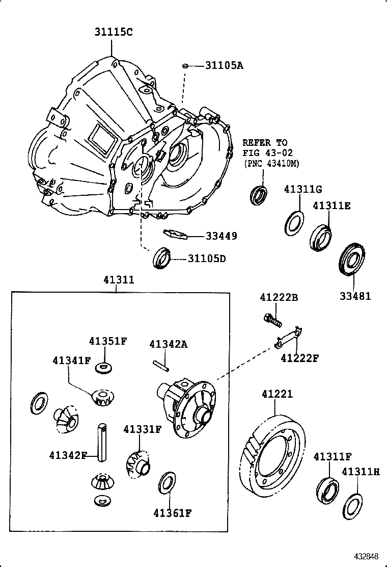LVN CRE TRN MRN | FRONT AXLE HOUSING DIFFERENTIAL