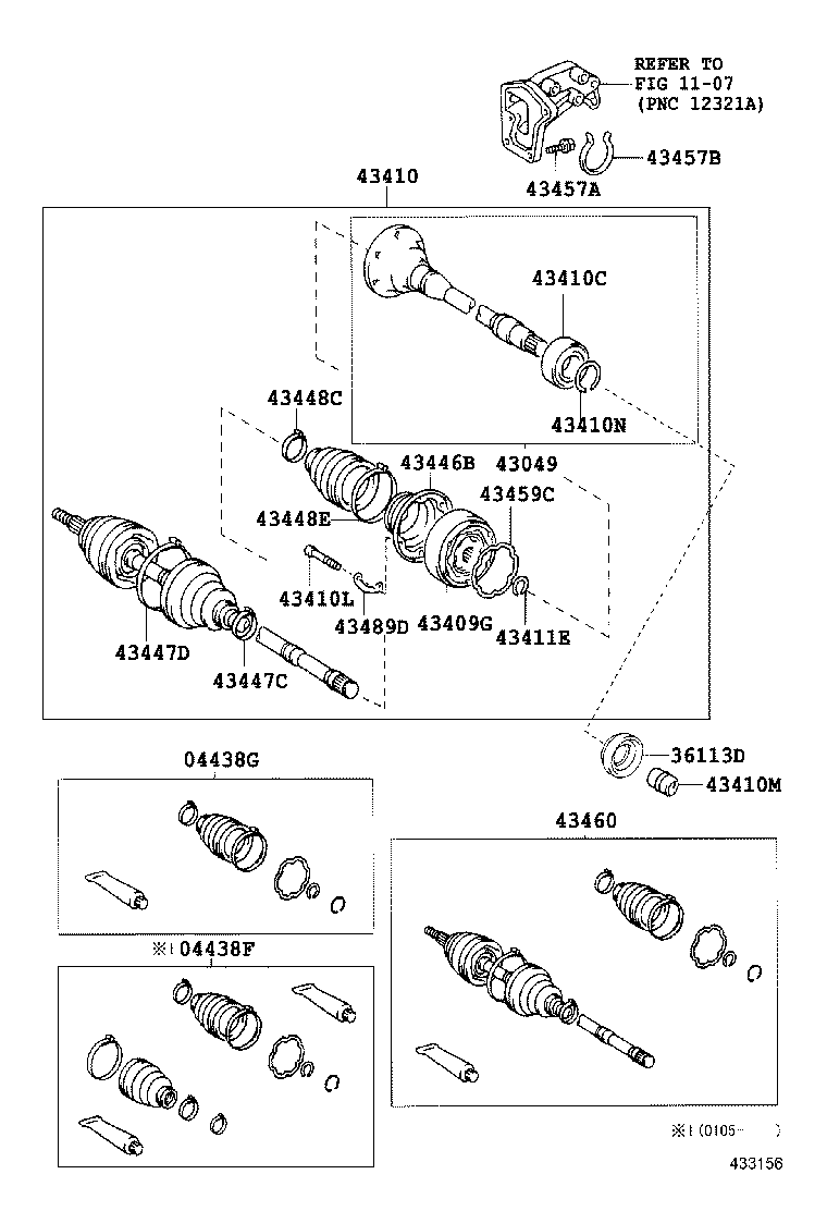  ESTIMA T L |  FRONT DRIVE SHAFT
