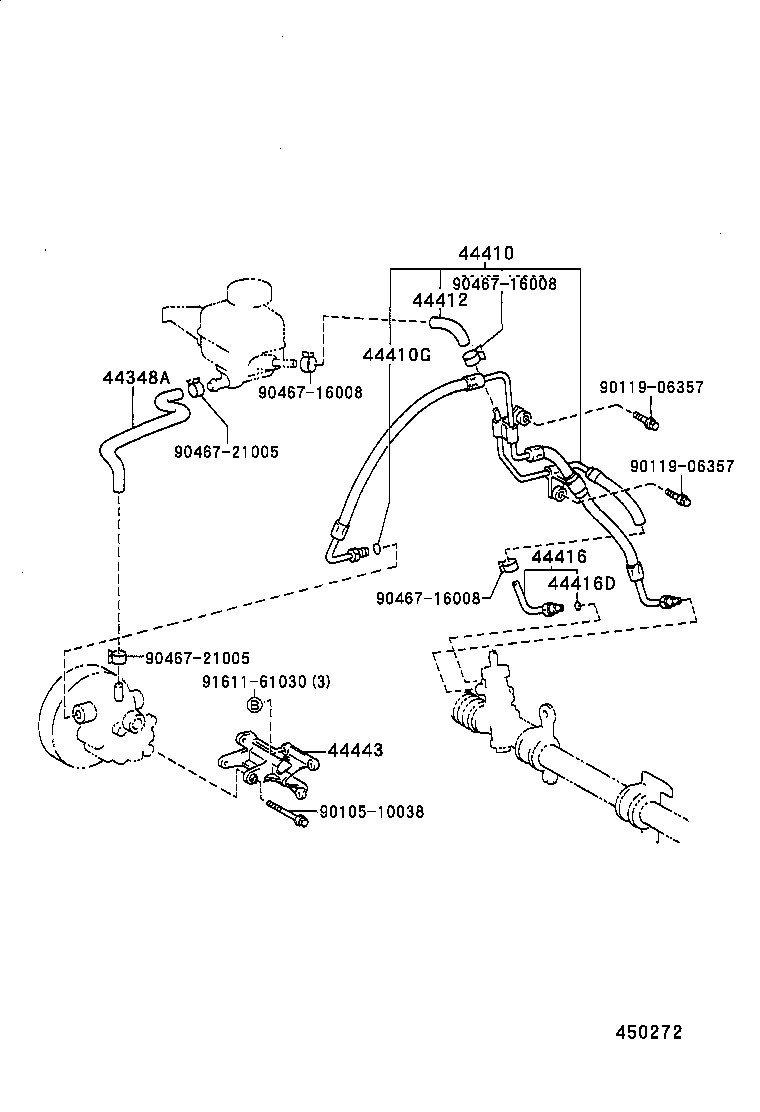  LVN CRE TRN MRN |  POWER STEERING TUBE