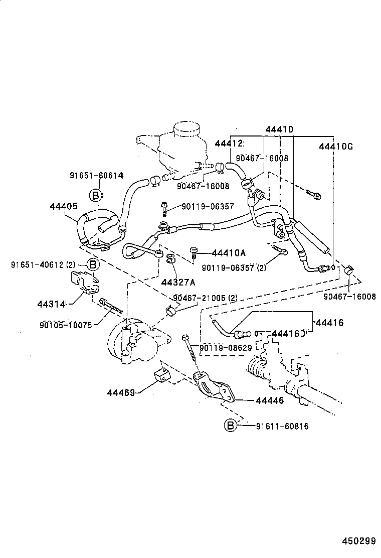  LVN CRE TRN MRN |  POWER STEERING TUBE