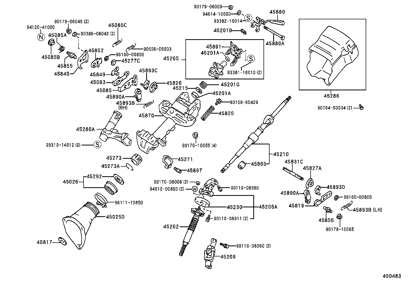 CROWN CROWN MAJESTA |  STEERING COLUMN SHAFT