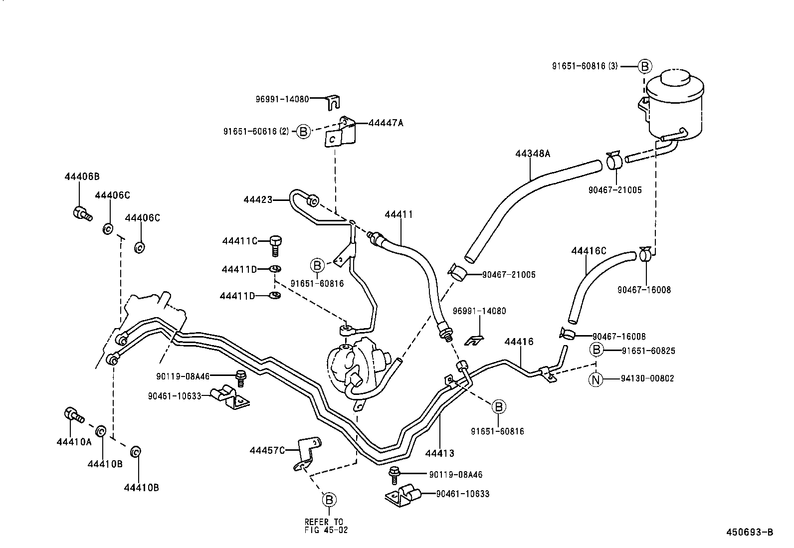  DYNA 200 TOYOACE G25 |  POWER STEERING TUBE