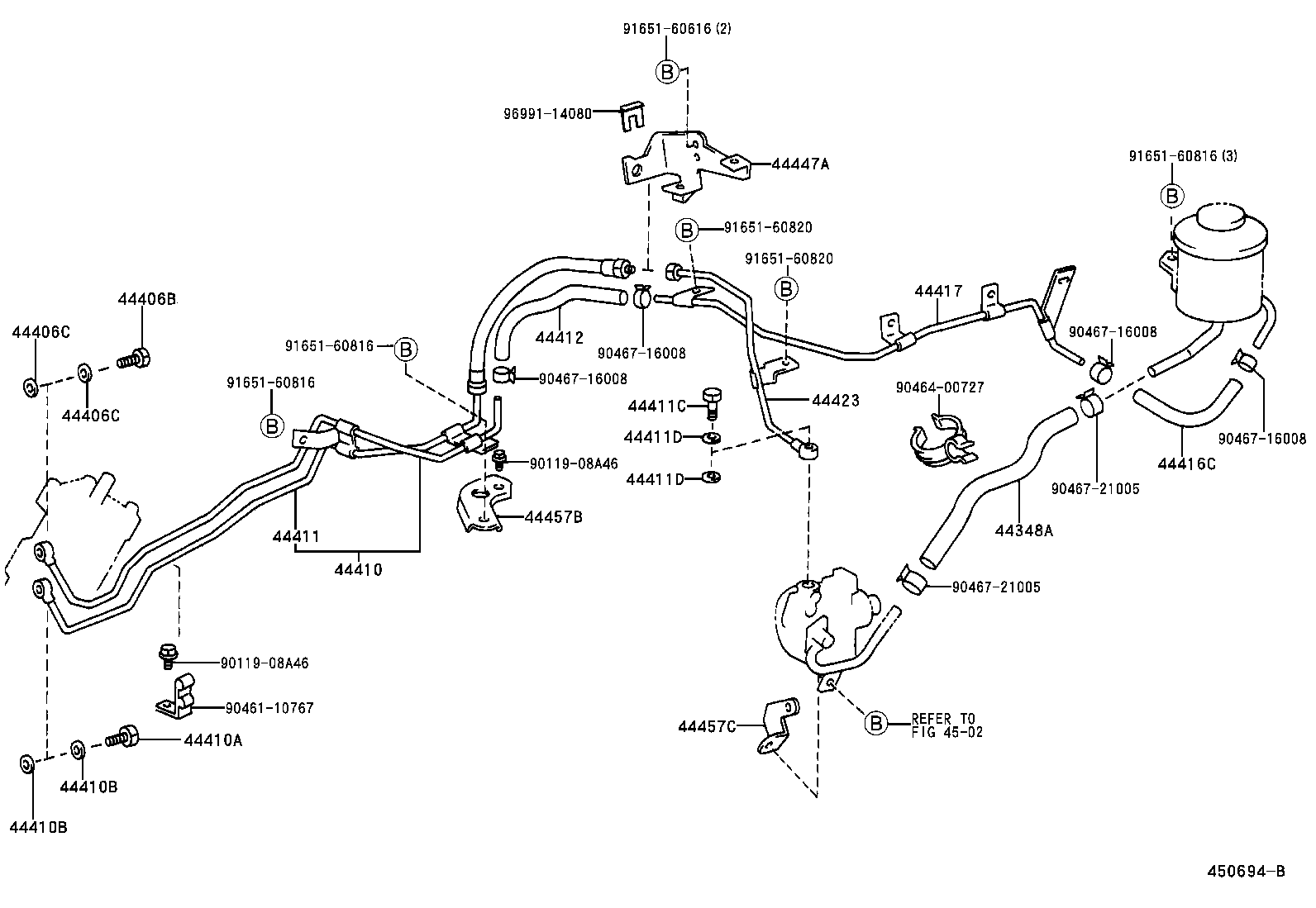  DYNA 200 TOYOACE G25 |  POWER STEERING TUBE