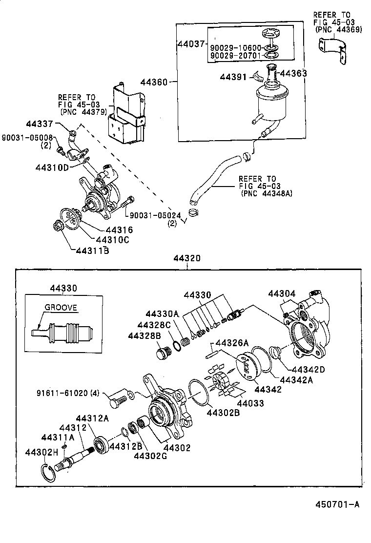  DYNA 200 TOYOACE G25 |  VANE PUMP RESERVOIR POWER STEERING