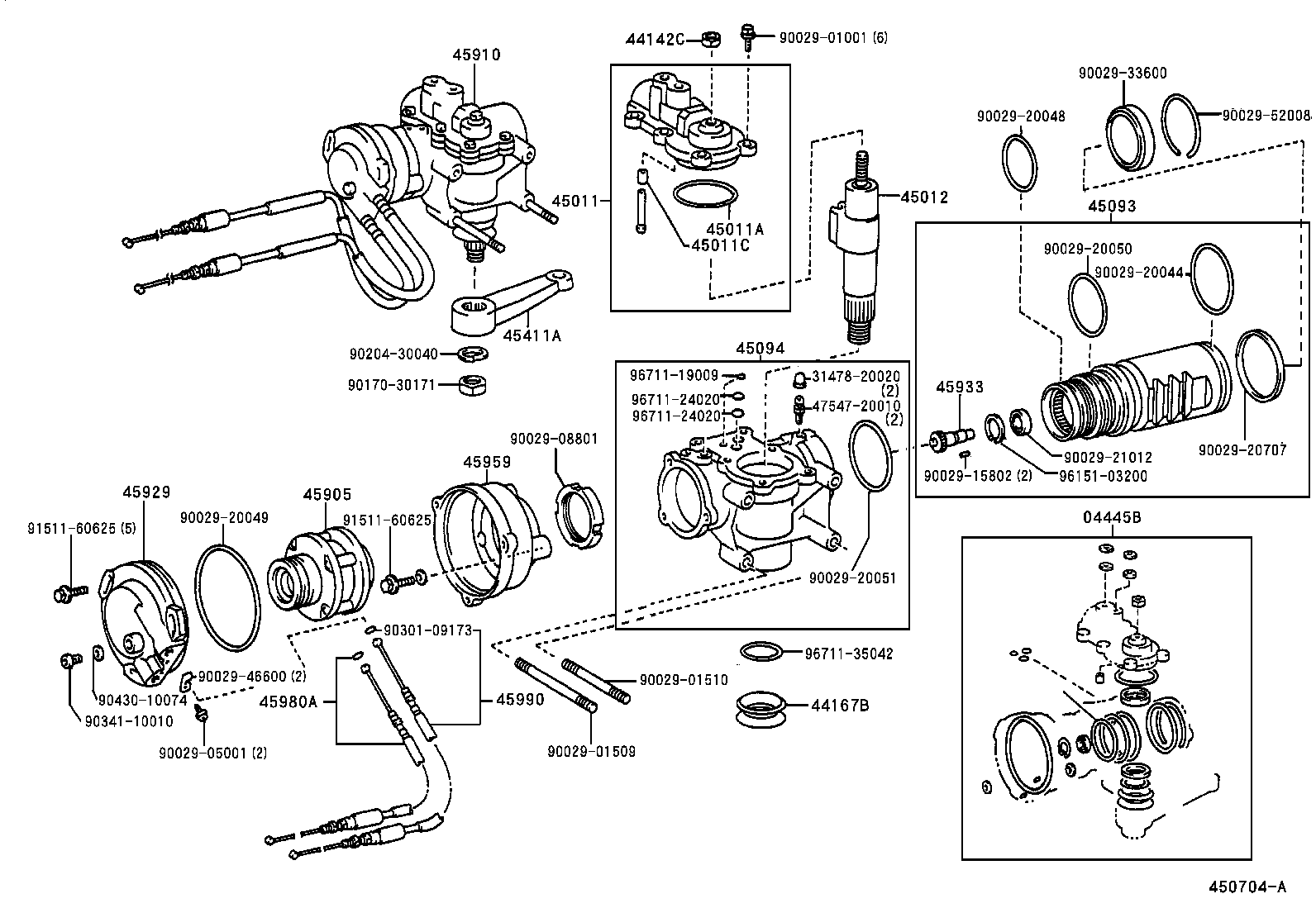  DYNA 200 TOYOACE G25 |  REAR STEERING GEAR 4WS