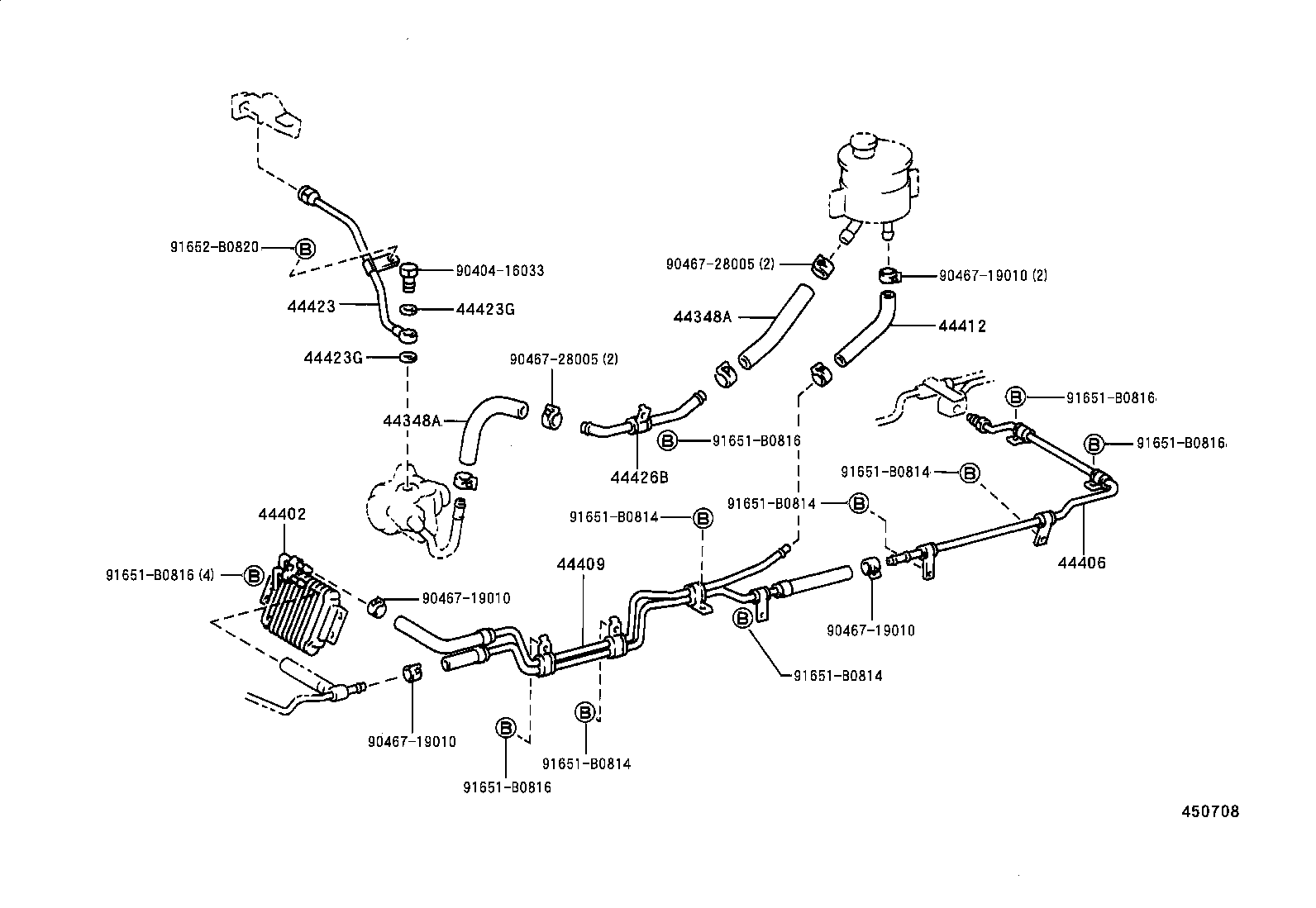  DYNA 200 TOYOACE G25 |  POWER STEERING TUBE