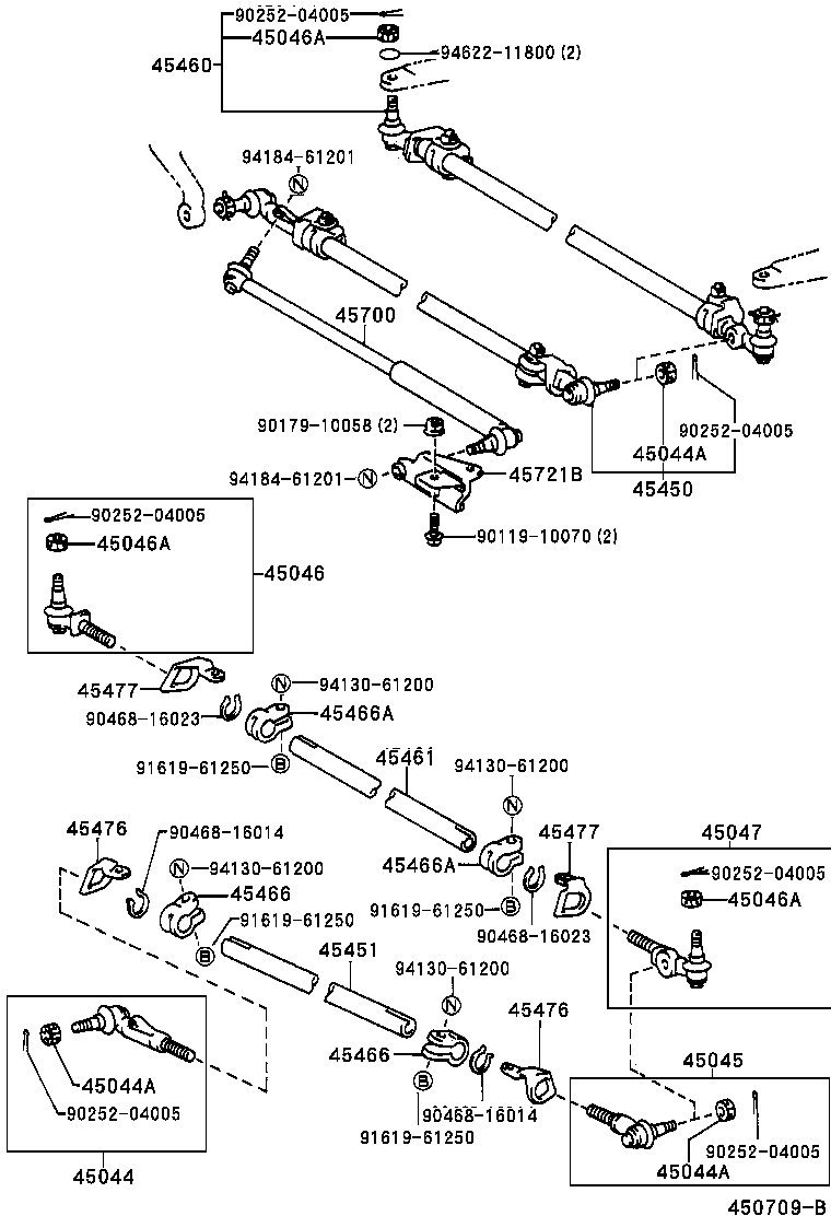  DYNA 200 TOYOACE G25 |  FRONT STEERING GEAR LINK