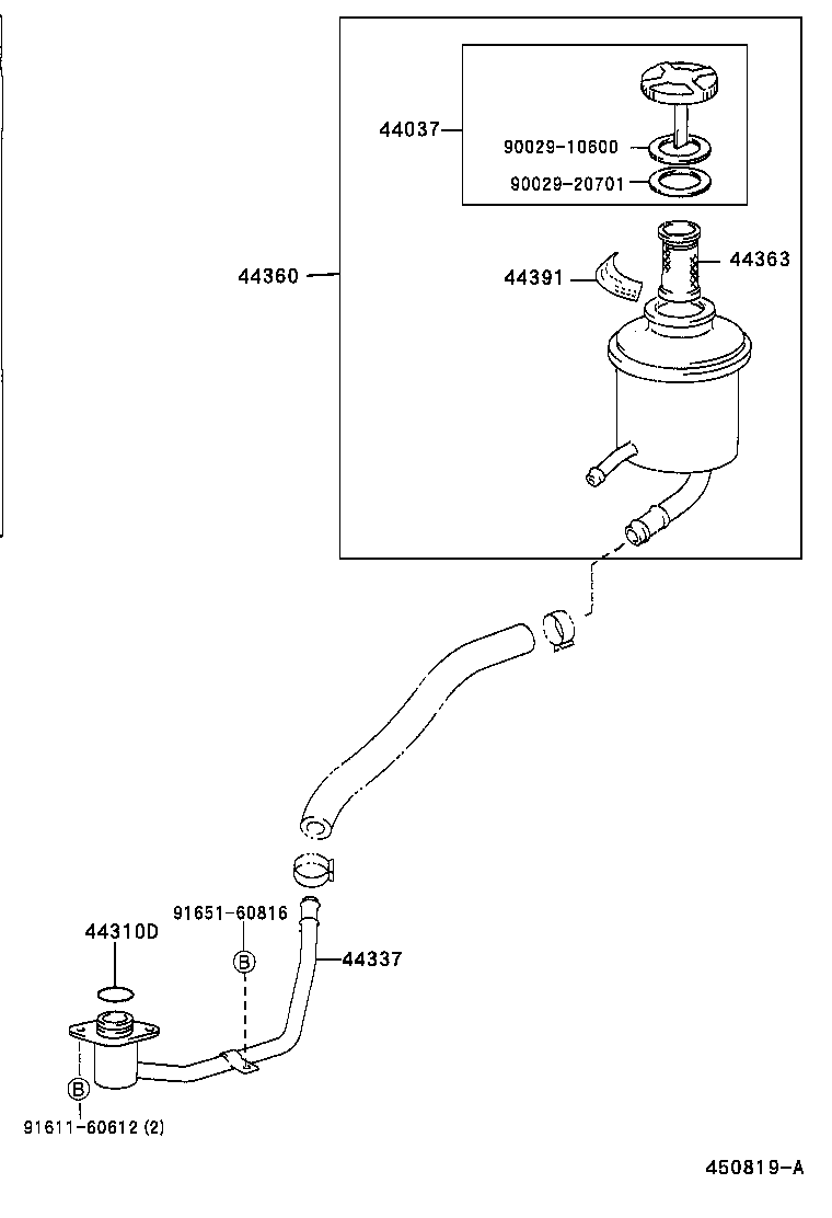  DYNA 200 TOYOACE G25 |  VANE PUMP RESERVOIR POWER STEERING