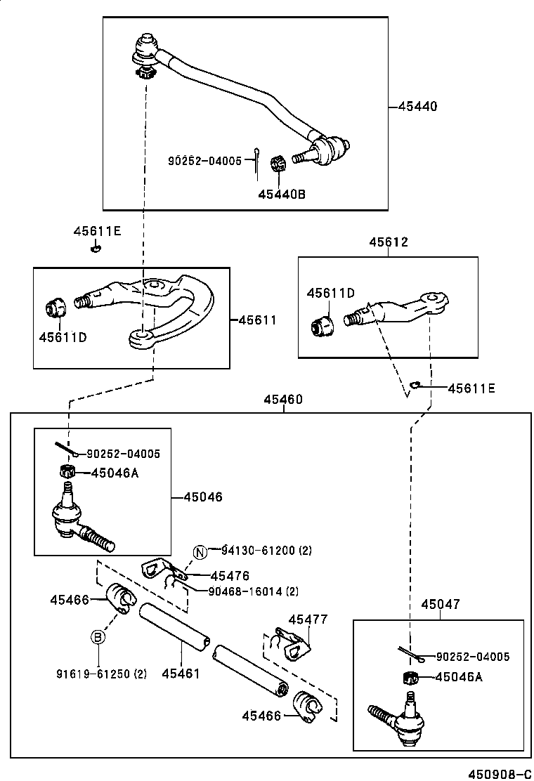  DYNA 200 TOYOACE G25 |  FRONT STEERING GEAR LINK